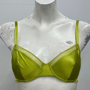 ERES Paris, chartreuse silk triangle bra 32C with underwire - new no padding.